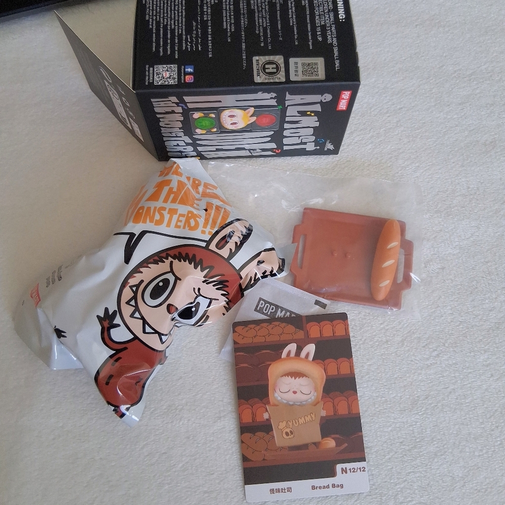 Pop Mart Labubu The Monsters Almost Hidden Series Confirmed Bread Bag Figure